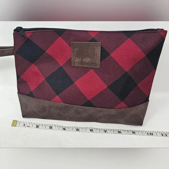 Maurices Red & Black Buffalo Plaid Toiletry Cosmetic Case-NWOT - Picture 8 of 13